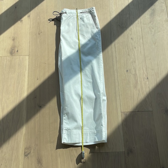 TALBOTS wide crop white drawstring pants - Picture 5 of 10